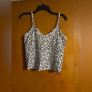 Aerie Leopard Print Tankini Swim Suit Top